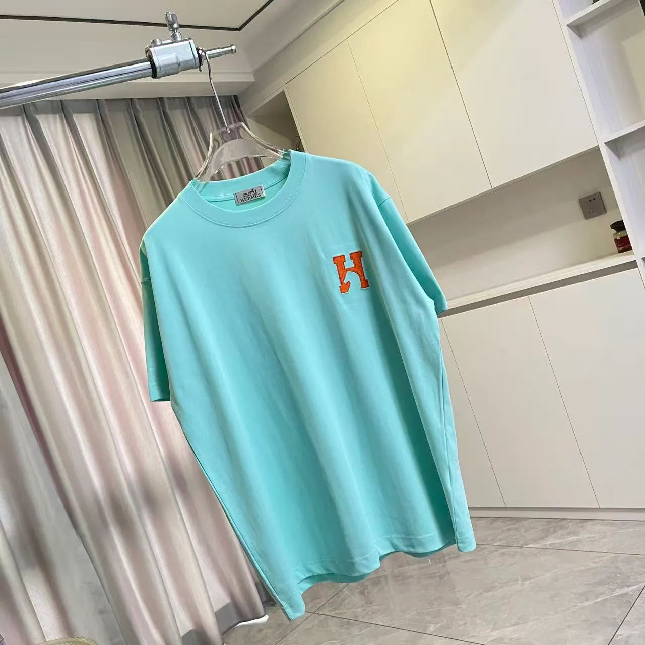 Herme* 2026 New Arrival logo 300g T Same Style Size：S M L XL XXL ：Black White Blue Green Purple